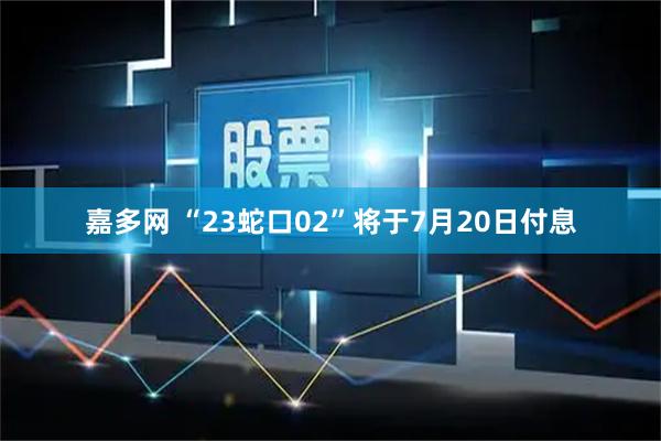 嘉多网 “23蛇口02”将于7月20日付息